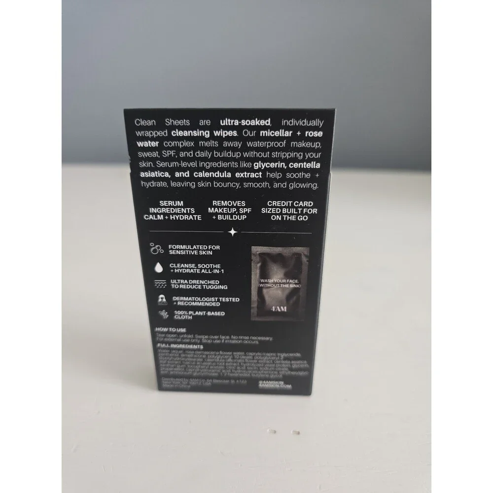 4am Clean Sheets Serum Infused Cleansing Wipes NEW